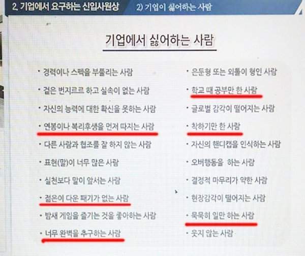 기업에서 싫어하는 사람 유형 | 인스티즈