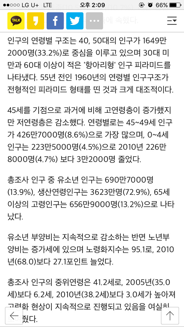 [인구주택총조사] 더 늙어가는 대한민국...인구의 13%가 65세 이상 | 인스티즈