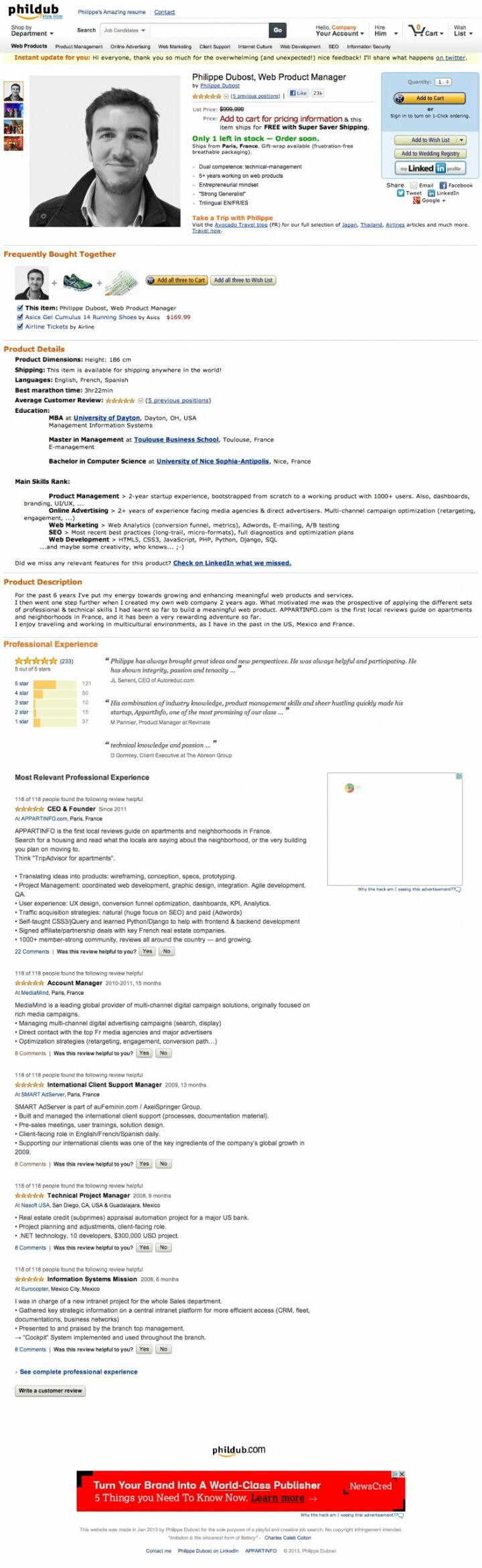 21가지 창의적인 해외 이력서들 | 인스티즈