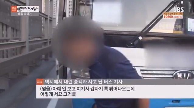 택시승객으로 인한 인사사고로 인해서 억울해하는 관광버스기사님 | 인스티즈