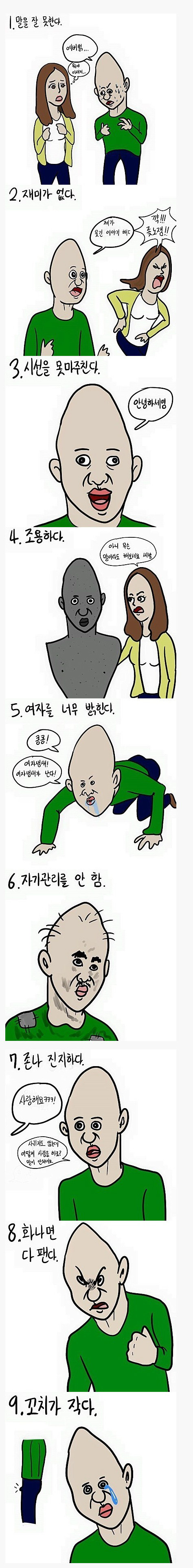여자한테 인기없는 남자 특징 | 인스티즈