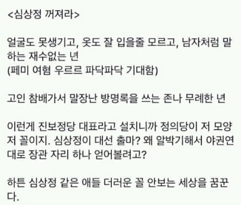 시사평론가 권순욱의 심상정 비난글 | 인스티즈