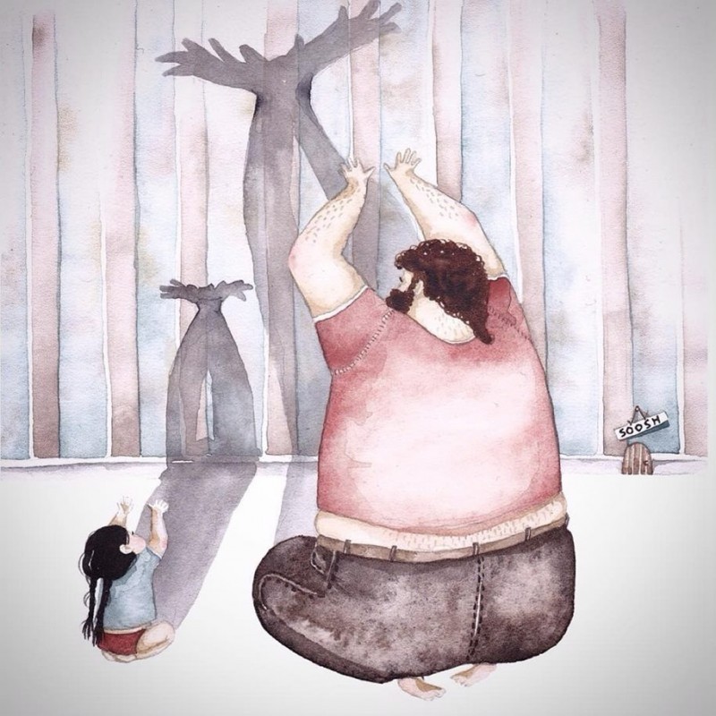 아빠와 딸의 사이를 보여주는 그림 | 인스티즈