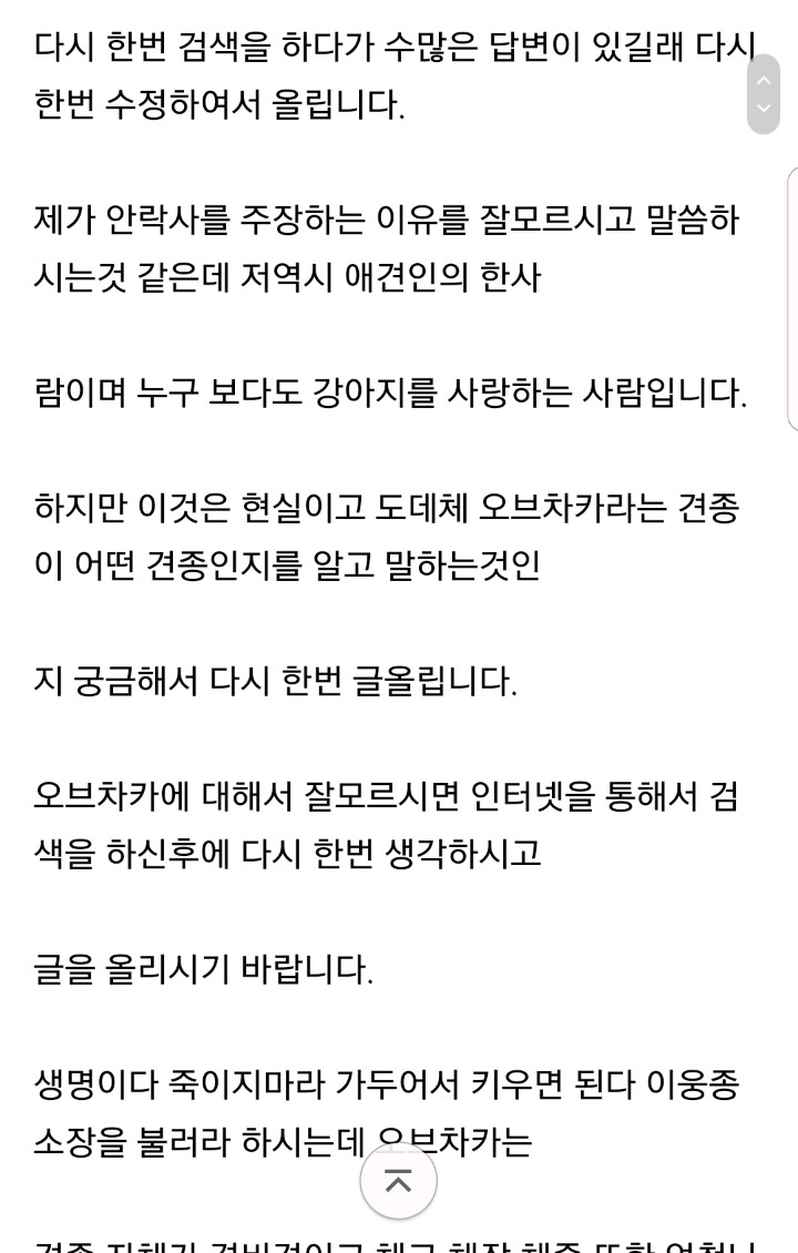 2007년 지식인에 올라왔던 대형견 안락사 고민글.txt | 인스티즈