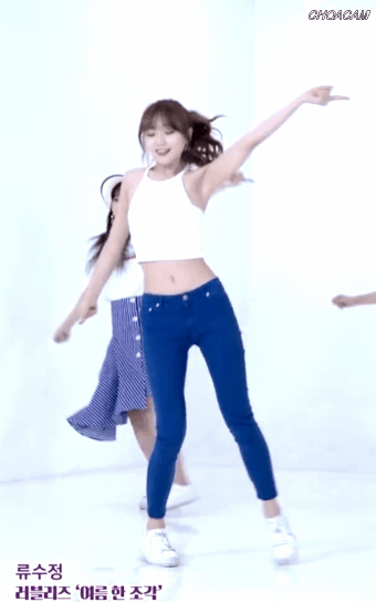 끈나시입은 러블리즈 빵떡이.gif | 인스티즈