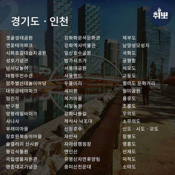 대한민국 대표 여행지 1000 | 인스티즈