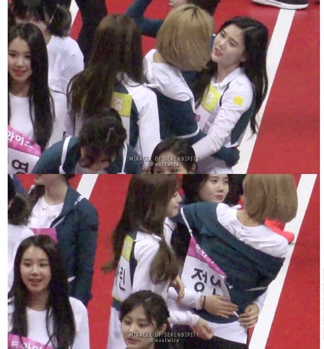 오마이걸 효정이와 트와이스 정연이 친목.jpgif | 인스티즈
