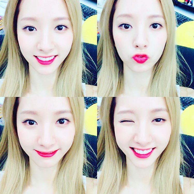 우주소녀 보나 금발머리 시절.gif | 인스티즈