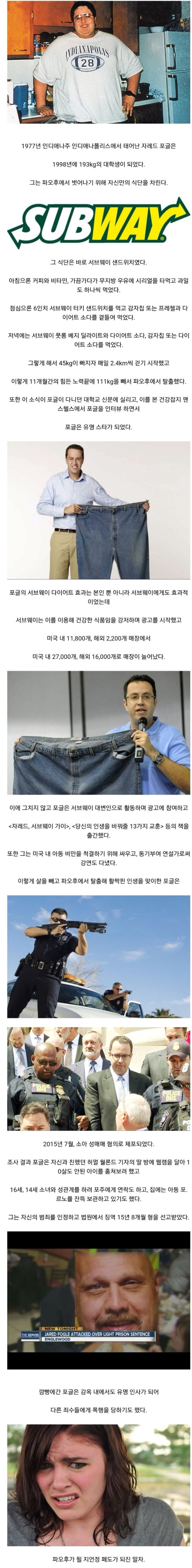 서브웨이 다이어트에 성공한 남자의 이야기 | 인스티즈
